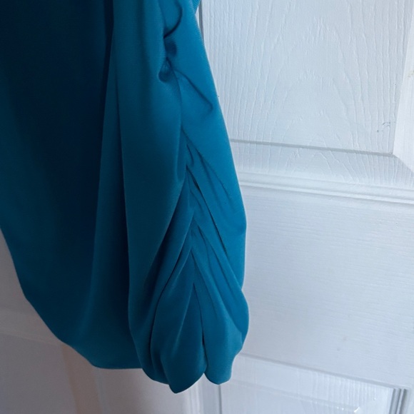 Elegant Blue Spaghetti Strap Mini Dress - Picture 4 of 4